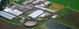 aerial shot of washington industrial dairy