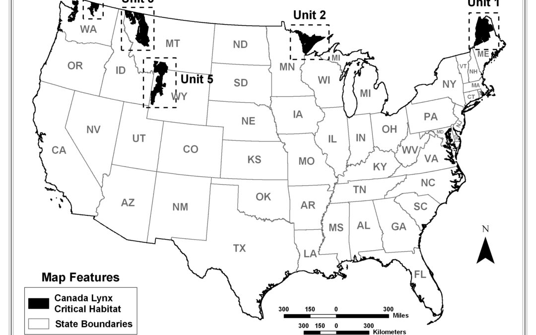 lynx crtical habitat map