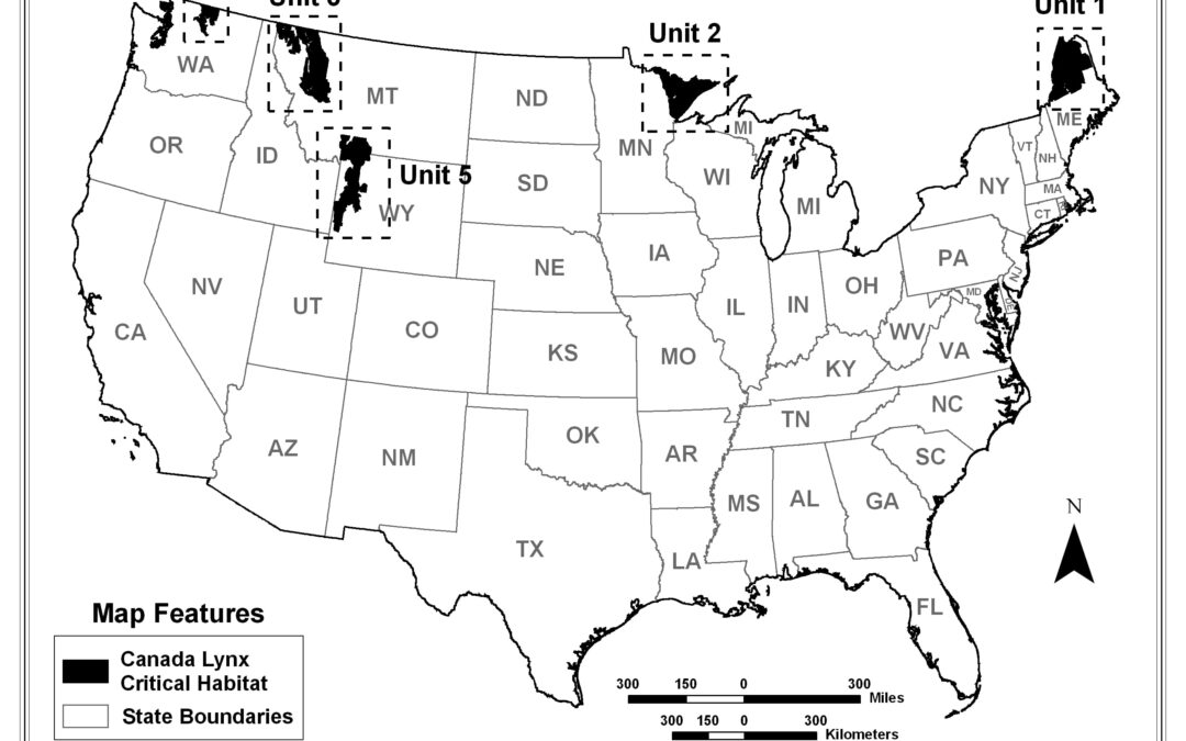 lynx crtical habitat map