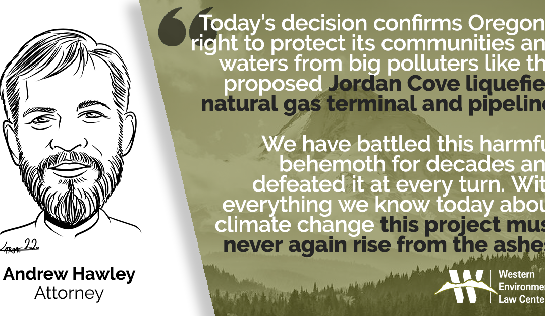 Andrew Jordan Cove FERC quote