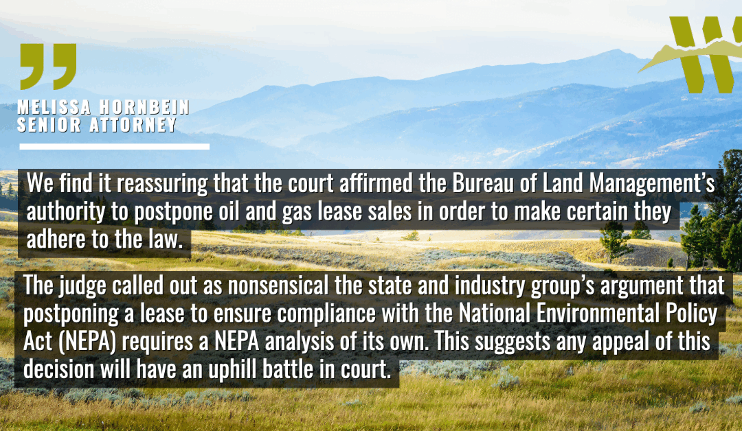 Wyoming leasing pause victory FB Melissa-1