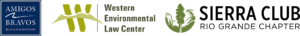 logos: amigos bravos, welc, sierra club rio grande chapter