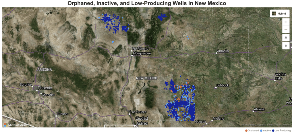 map of abandoned oil and gas wells in new mexico