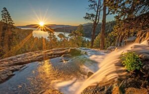 Waterfall and forest