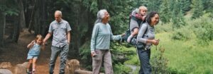 family hiking