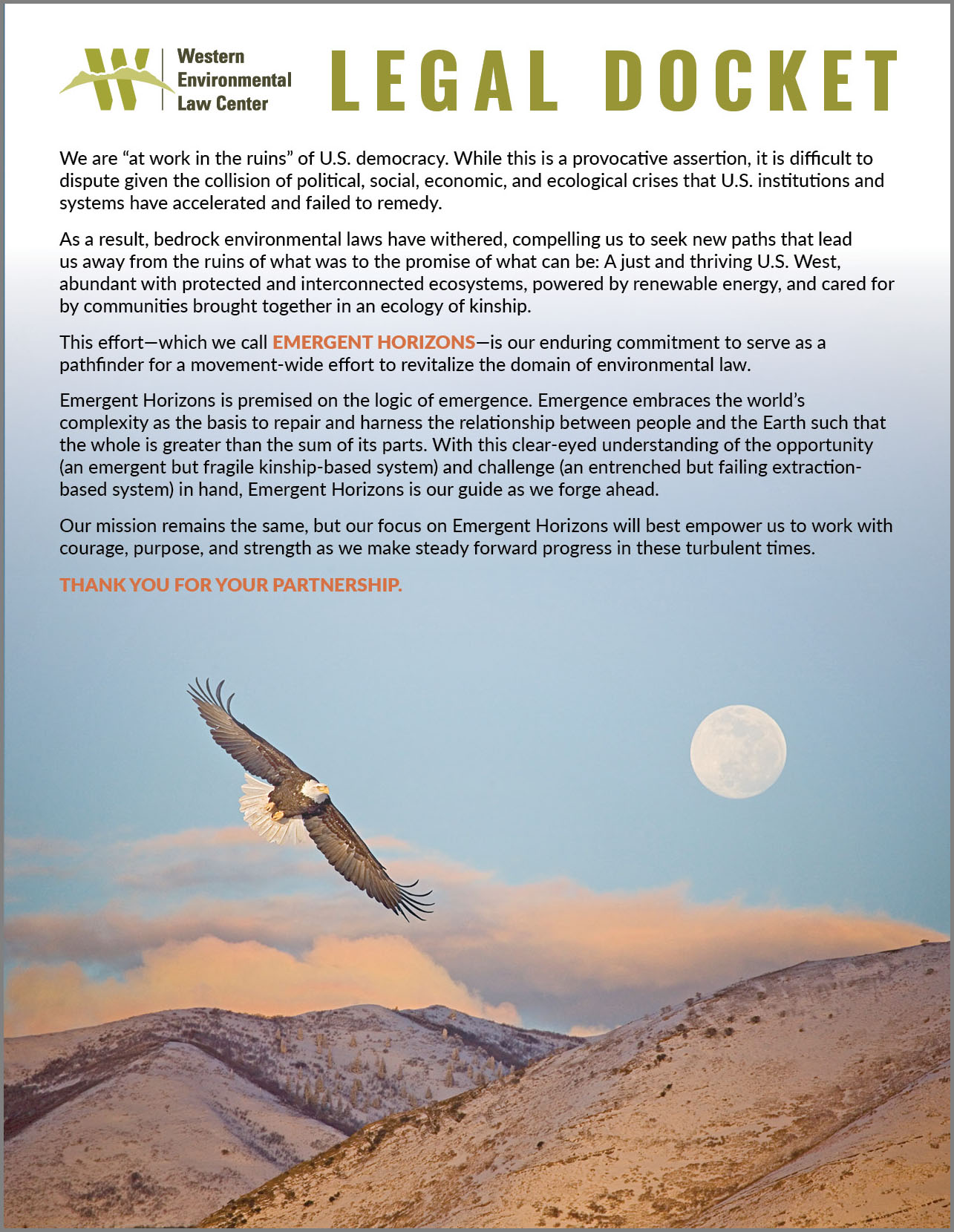 Western Environmental Law Center Docket 2026 Cover